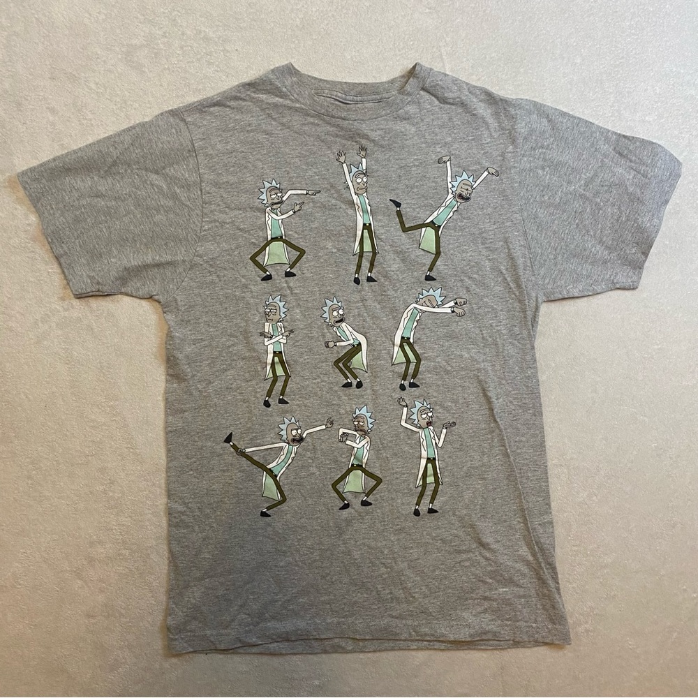 RICK AND MORTY ADULT SWIM RIPPLE JUNCTION MENS SHIRT DANCING GET SCHWIFTY M
